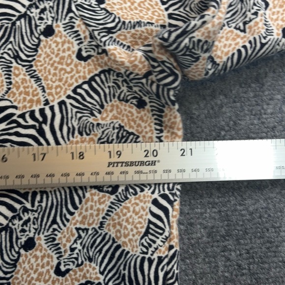 J.Crew Re-Imagined Zebra Leopard Print Sweatshirt Crew Neck Cotton Top M - Picture 5 of 8